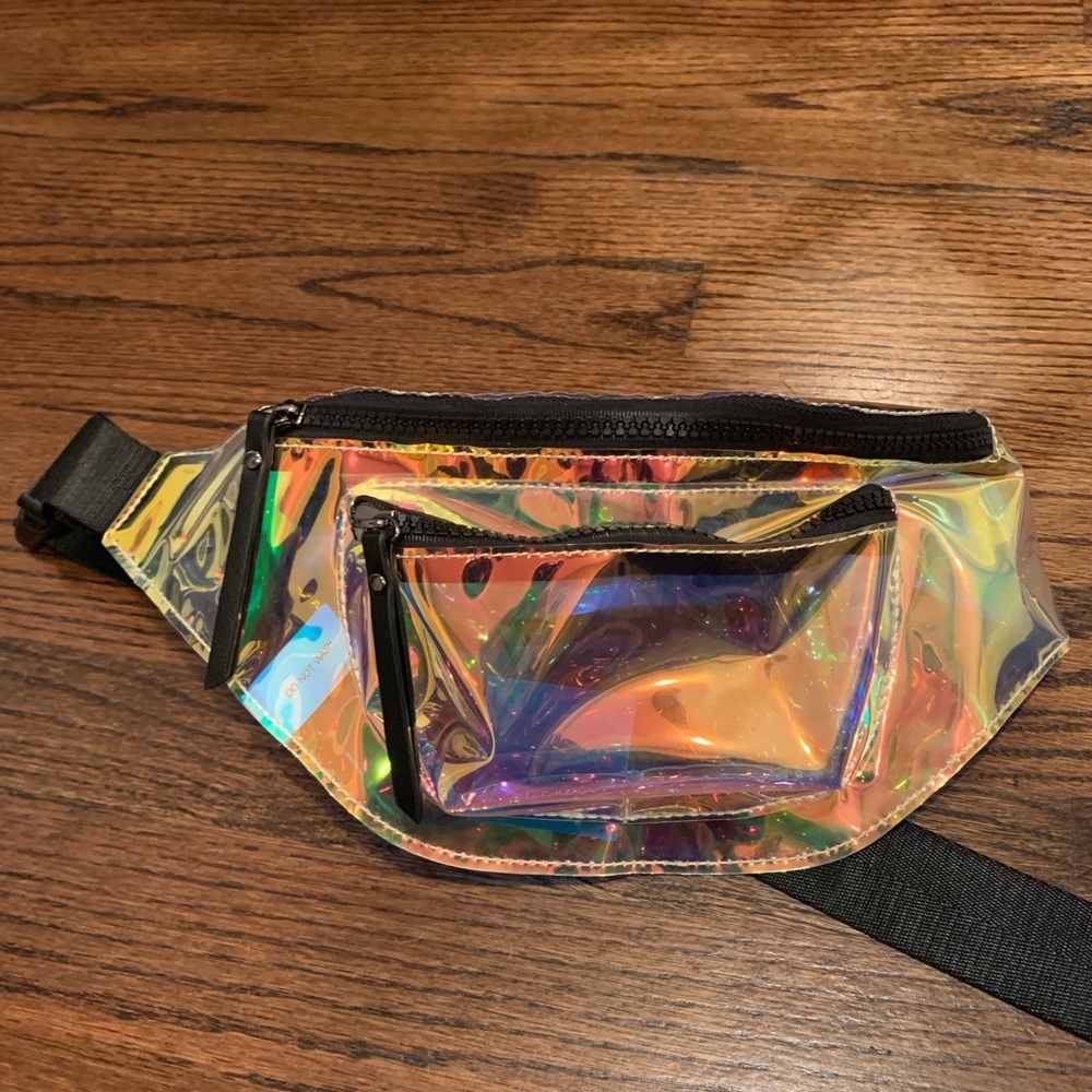 Iridescent belt bag